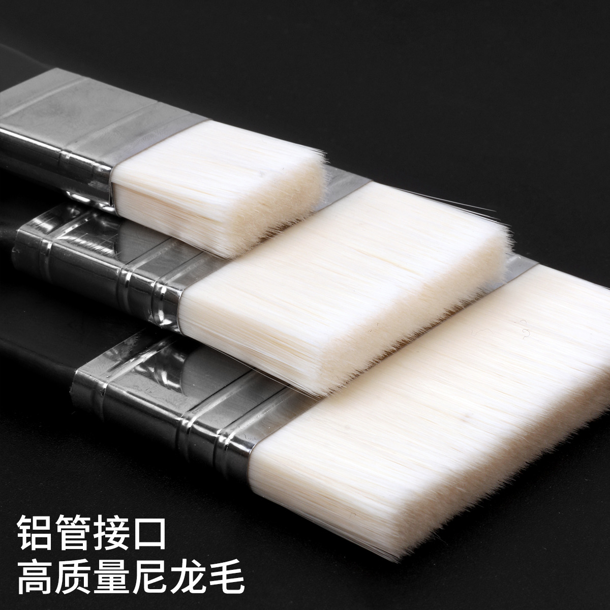 Cross-border board brush set: oil painting acrylic brush, watercolor paint, watercolor wall painting brush, nylon bristle flat head wooden brush Specification image