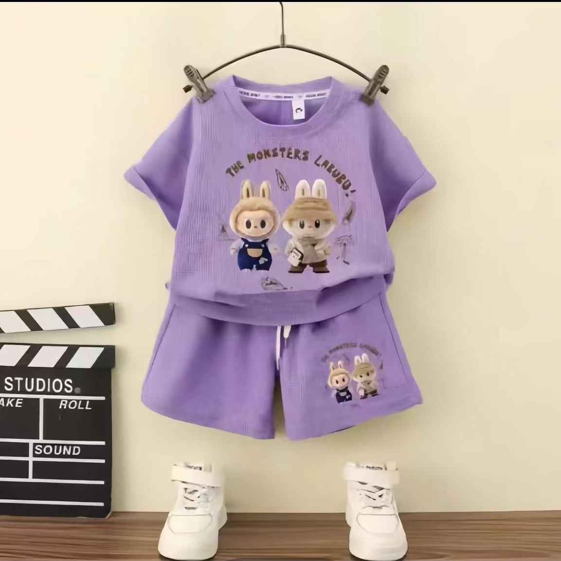 Niño manga corta grooming summer 2025 nueva camiseta niño deporte casual bebé manga corta conjunto de dos piezas Application Scenario
