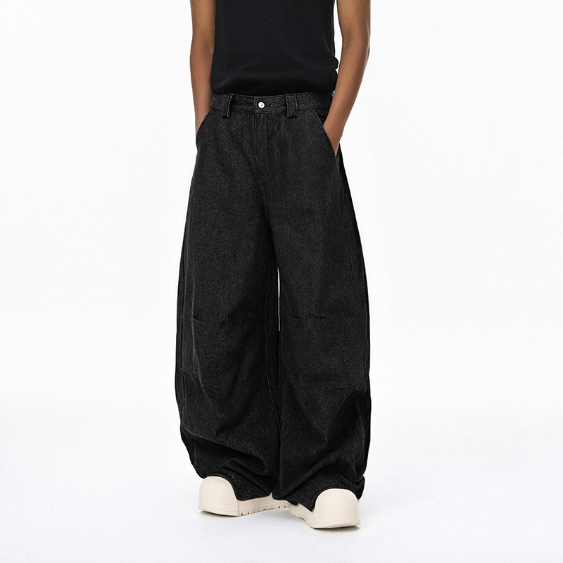 捷展男装|原牛牛仔裤25秋季新品美式街头Cleanfit纯色弯刀休闲裤