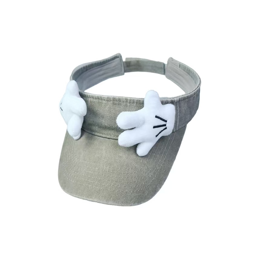 Mickey Mouse face-covering cartoon parent-child empty top hat, washed and aged large brim baseball cap, spring and summer outing casual sun hat Specification drawing