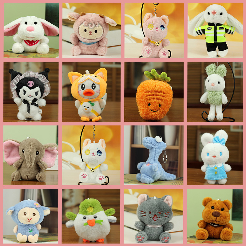 Creative Internet celebrity cute toy pendants, plush toys, cartoon dolls, bags, pendants, dolls, keychains Specification image