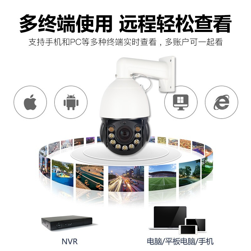 Tianshitong's 6-inch POE warm light full-color spherical camera has a 5-megapixel waterproof rating of IP66 Specification image