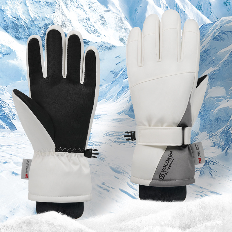 Warm fleece ski gloves, autumn and winter gloves, cycling gloves, women's touch screen gloves, men's cross-border wholesale high price