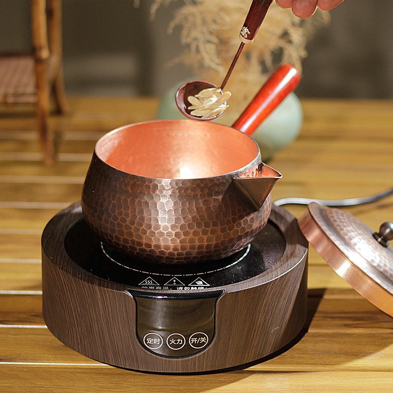 Copper pot electric ceramic stove, household multi-functional electric cooking pot, 1000w large-capacity stainless steel heater Specification image