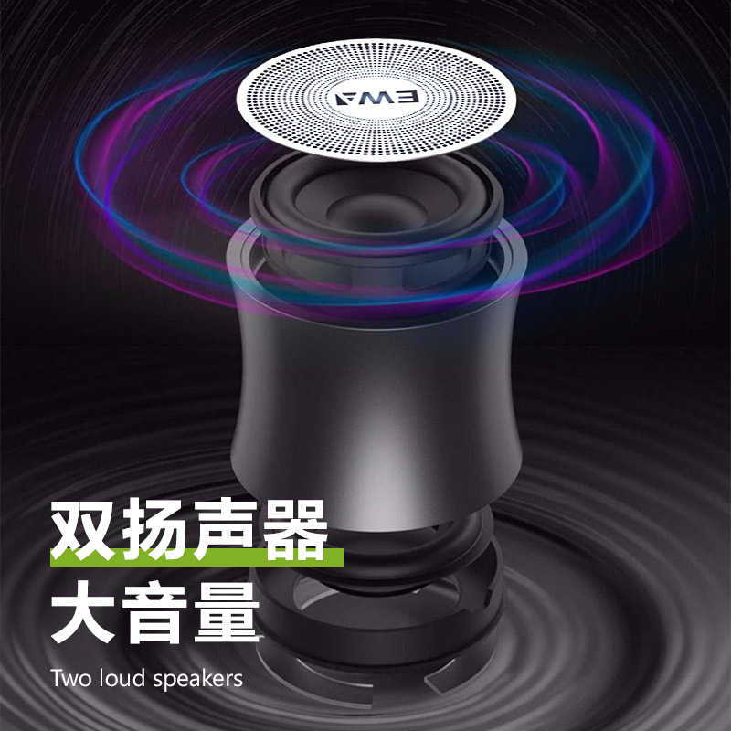 EWA-A104 Mini Bluetooth speaker with card insertion, portable subwoofer, home sports, waterproof, outdoor car audio system Application Scenario