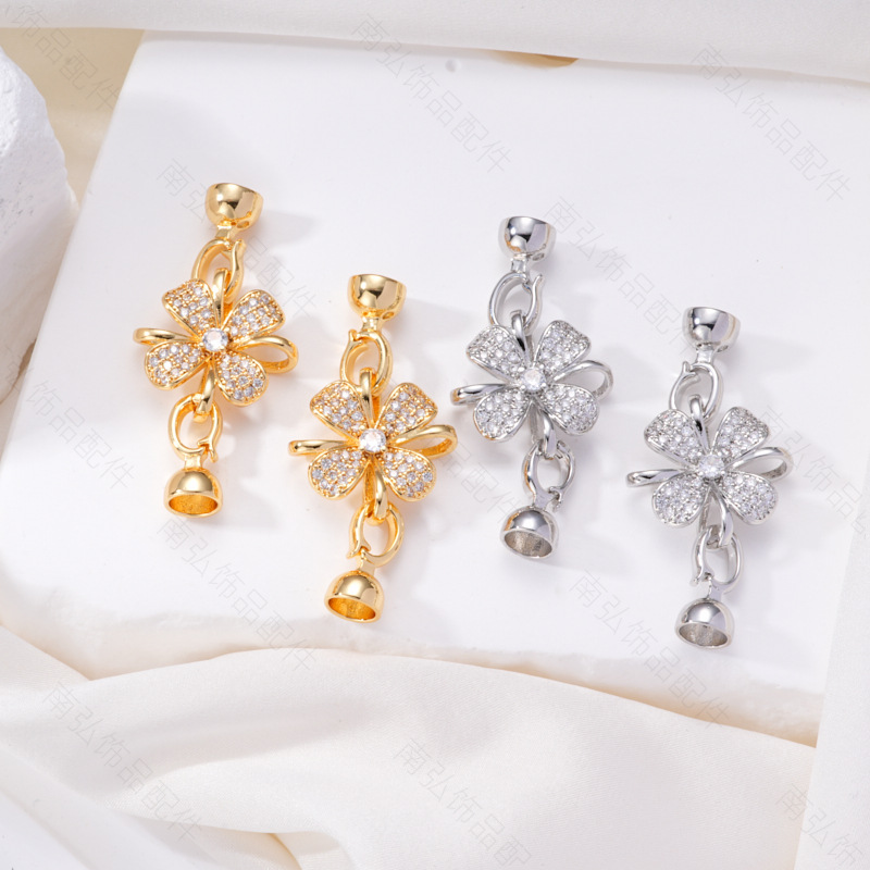 Zhuji pearl necklace buckle 8-shaped buckle, handcrafted end buckle, connecting buckle, mother-and-child buckle, sweater chain, universal buckle, DIY accessories details Picture