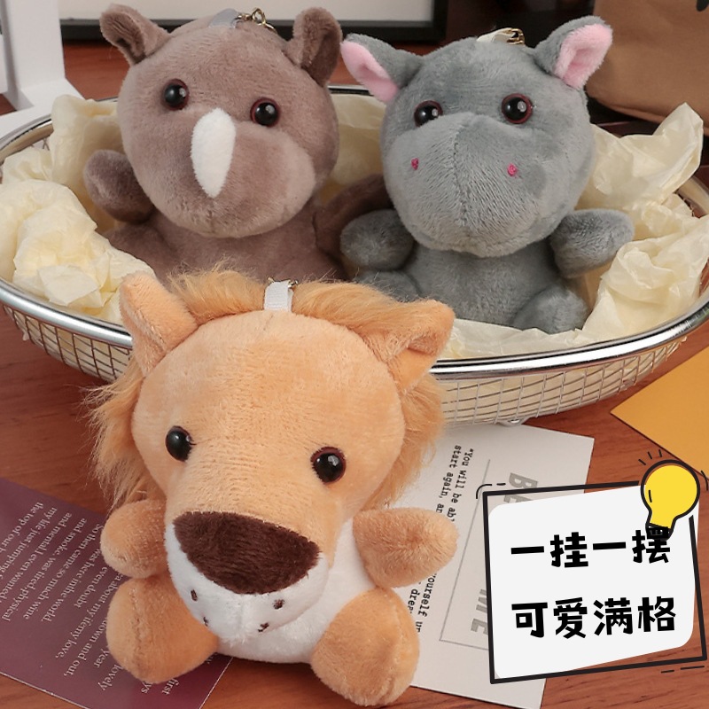 Cross-border exclusive plush toy customization, Animal World Tiger and hippopotamus pendant toys, wholesale in Yiwu keyWords Application Scenario