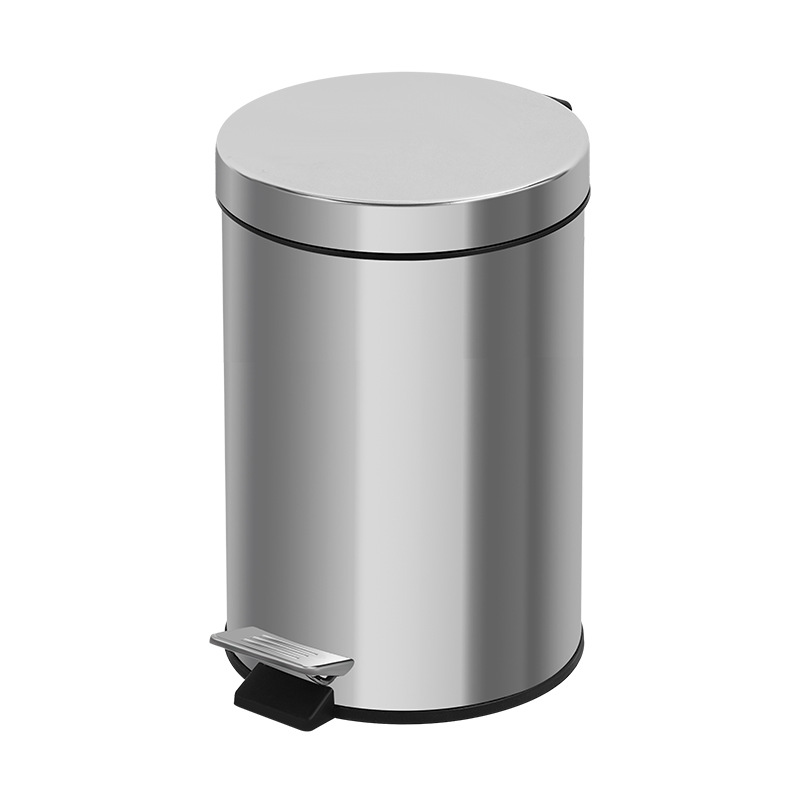Wholesale of household silent slow-descent foot-operated trash cans, stainless steel trash cans, foot-operated kitchen classified trash cans Item Picture