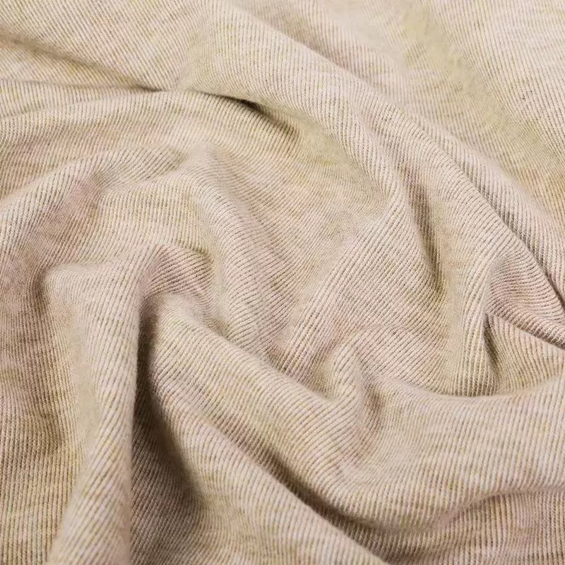 In stock, there are 200g and 280g of elastic vertical striped fabric made of sheepskin velvet, suitable for autumn and winter casual base shirts and wide-leg pants details Picture