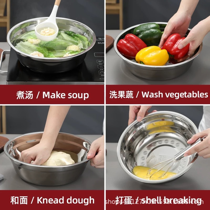 不锈钢碗商用/泡面碗/不锈钢双层碗/搪瓷碗/碗商用细节图