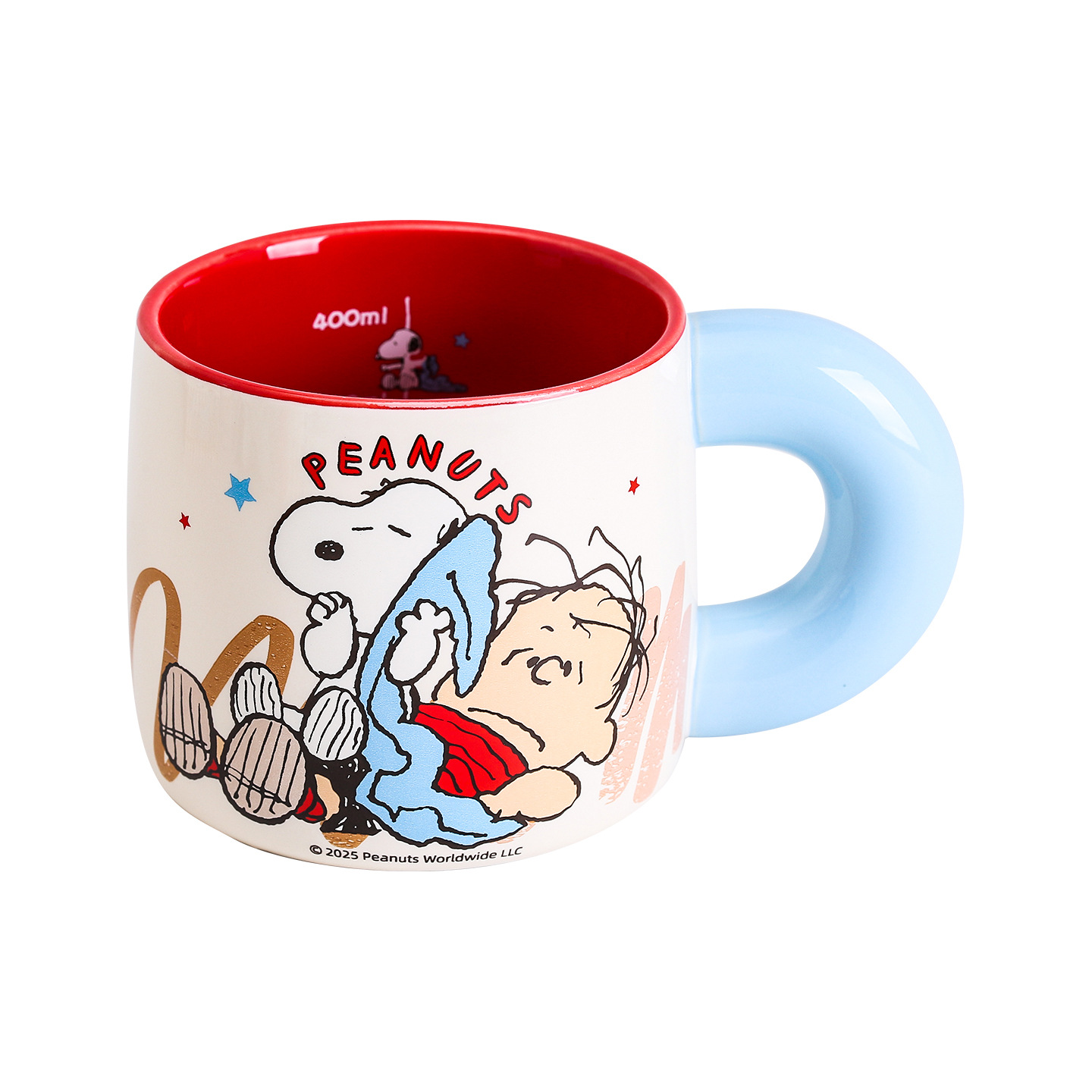 Snoopy Abebe's cute ceramic thick handle pair cup with high appearance level birthday gift office coffee cup new product Item Picture