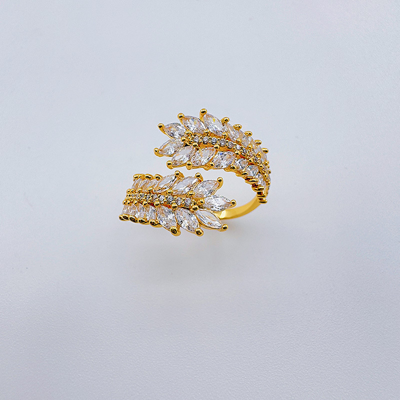 柏伶饰品新款满钻开口戒女式高级感欧美跨境戒指百搭配饰轻奢饰品细节图