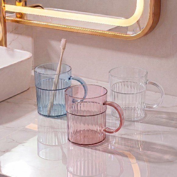 New household school supplies for students: mouthwash cup, mouth cup, brushing cup, cleaning water cup, high appearance level Specification image