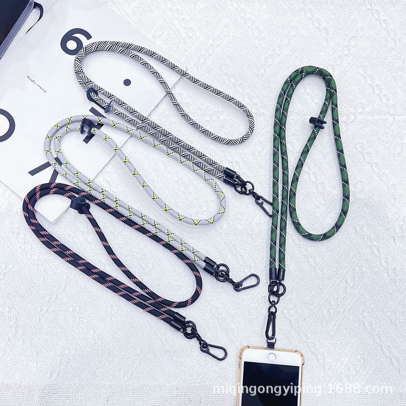 8MM long thick rope mobile phone diagonal cross lanyard that can be hung around the neck, multi-functional outdoor travel anti-loss rope, camera shoulder strap rope Specification image