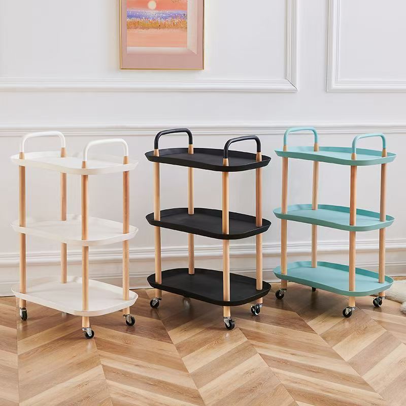 Nordic multi-layer trolley, bedroom bedside, balcony movable, household coffee table, floor storage rack manufacturer Application Scenario