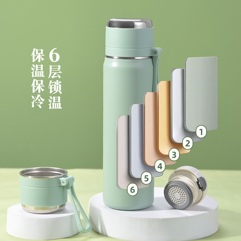 批发吊带子弹头保温杯不锈钢水杯男女生新款学生保温杯刻字印logo细节图