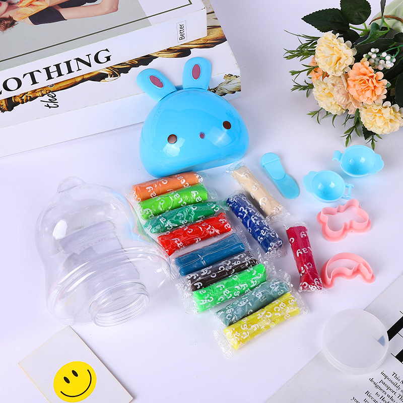 The creative source factory of colored clay, Papa Rabbit Colored Clay, like leather clay, children's DIY toys, educational clay toys details Picture