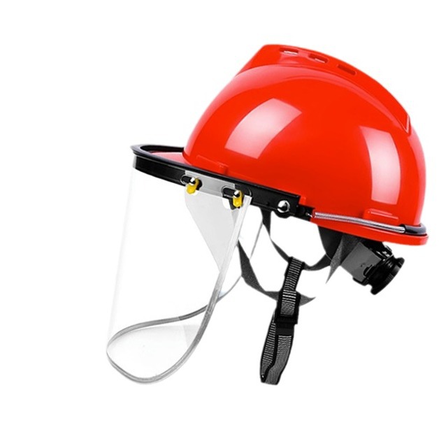 首盾防护面罩安全帽透明打磨切割喷漆农药防飞溅头盔印字电焊护脸详情图5