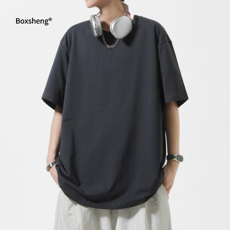 Short-sleeved T-shirt for men's summer 2026 new style, pure cotton thin, simple and versatile men's half-sleeved loose couple base layer