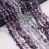 Wholesale of semi-finished DIY jewelry and handcrafted accessories made from natural crushed stone, amethyst and fluorite raw stones, beads with holes Application Scenario
