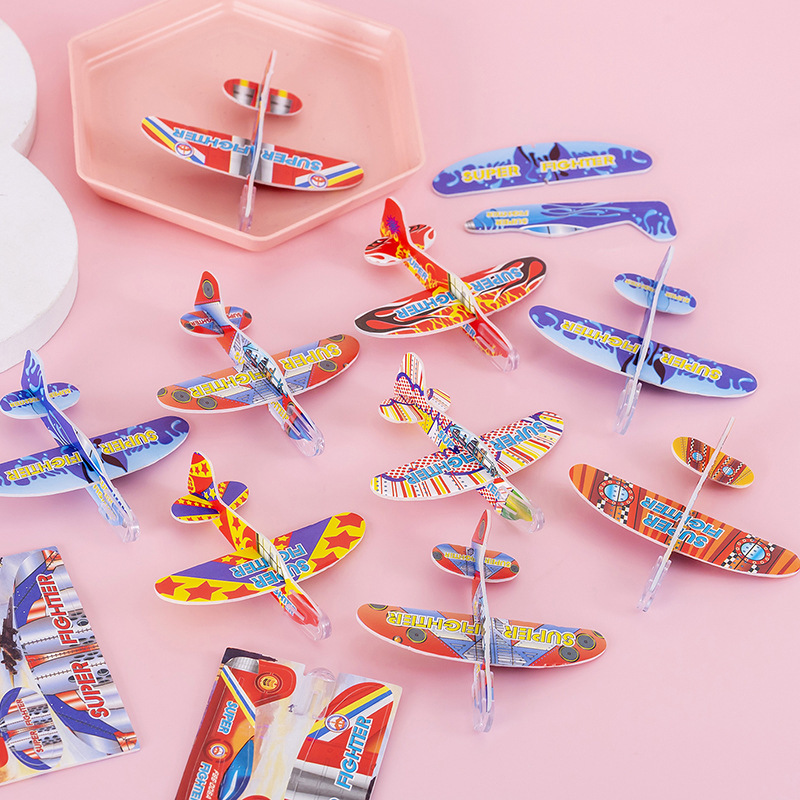 Mini airplane, children's pocket toys, hand-thrown foam airplane, small assembly puzzle model, glider stickers Application Scenario