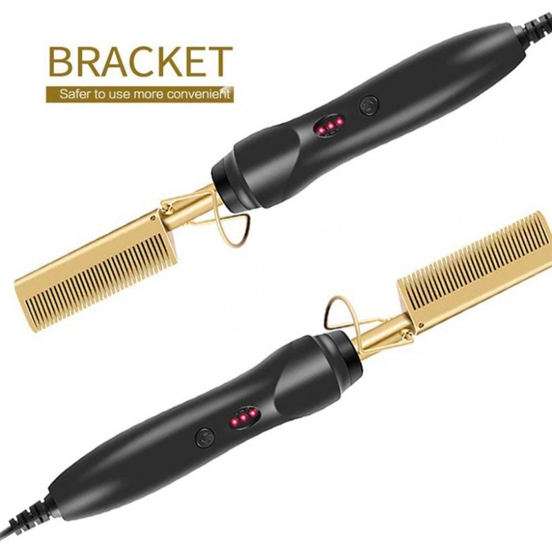 Electric heating copper comb, electric straightening comb, curling iron two-in-one home straightening and curling iron, hair care wonder Specification image