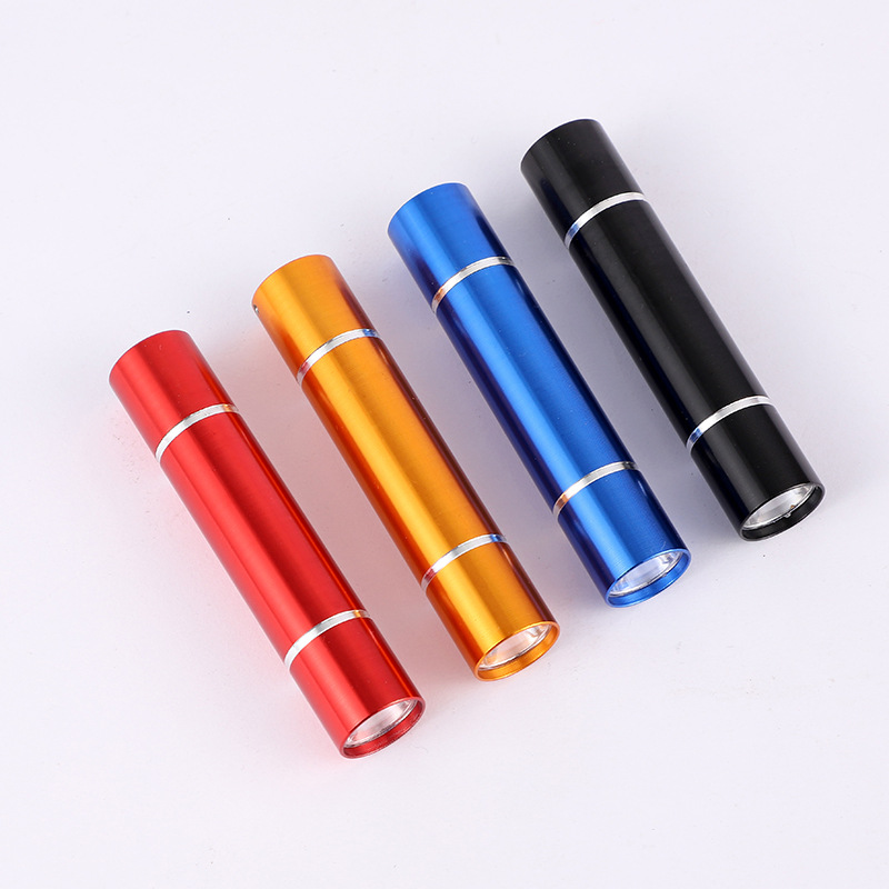Jiuliang small tactical flashlight, color metal body flashlight, portable strong light illumination