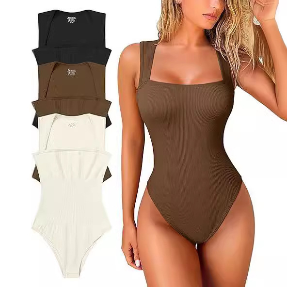 2023 European and American cross-border trade Amazon AliExpress Independent Station Women's U-neck sleeveless vest Tight one-piece dress Item Picture