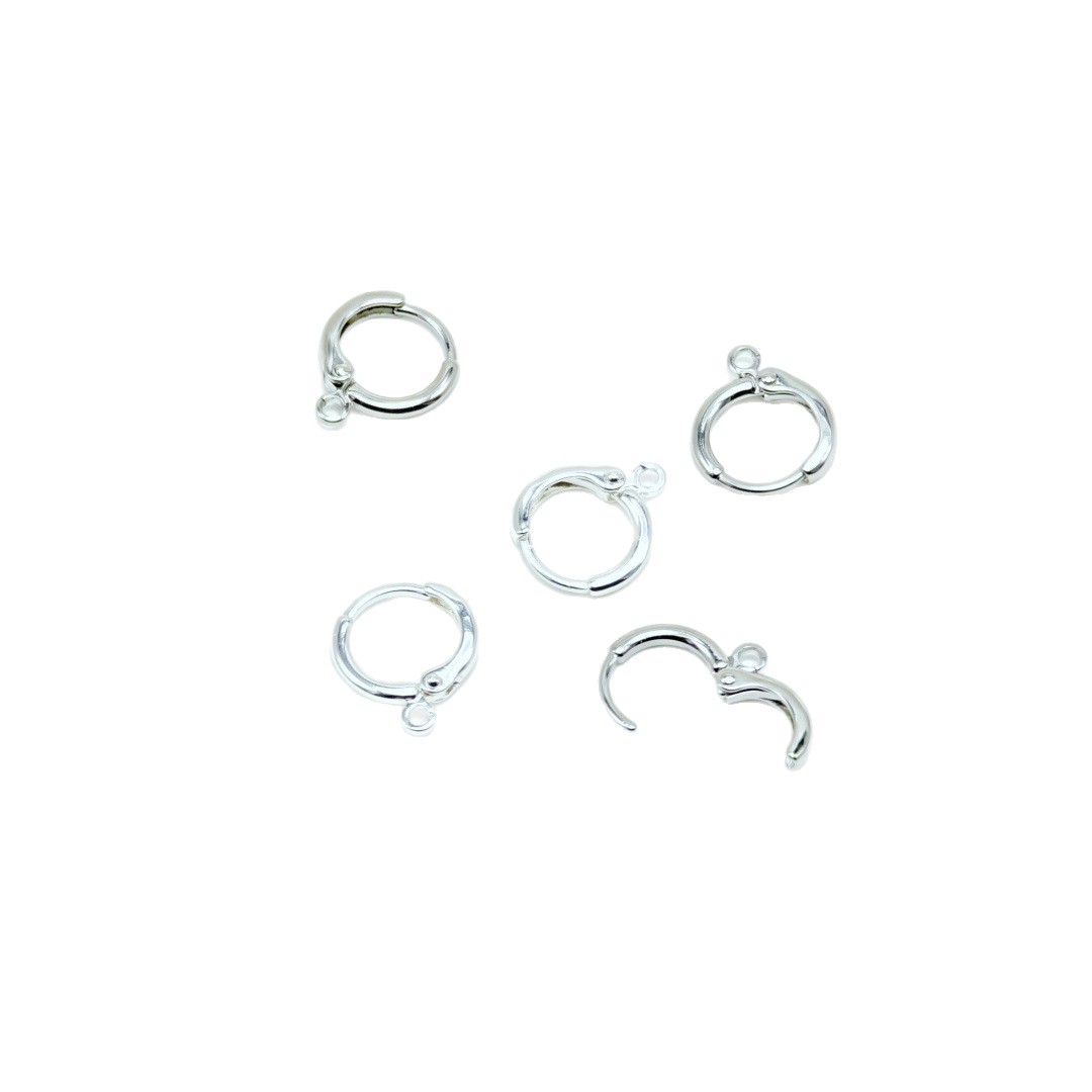 Korean-made quality copper round French ear hook and ear buckle earrings, diy jewelry accessories, 14k gold plating for color retention Item Picture