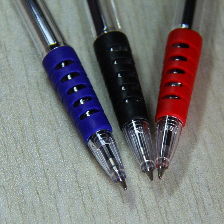 Tianfeng 577 Cylindrical side jump plastic Ballpoint pen, transparent pen barrel 0.7MM Ballpoint pen wholesale, 50 pieces per barrel Specification drawing