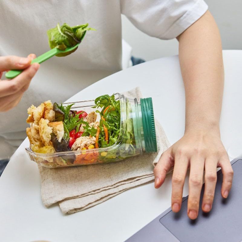 Salad jars with lids Lids meal prep with leak-proof salad dressing jars