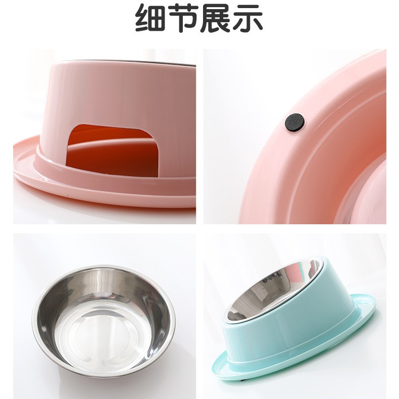 批发马卡龙倾斜防蚁礼帽形猫碗斜口健康饮食防滑猫咪宠物碗PP食盆产品图
