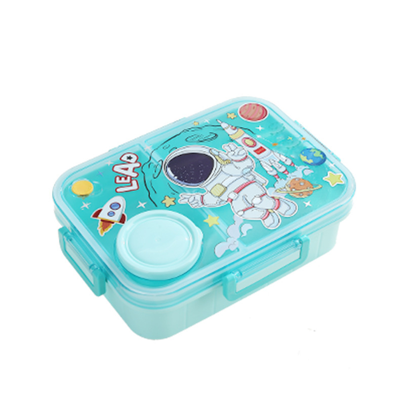 学生带饭餐盒可微波加热饭盒送饭专用分格式上班族密封便当午餐盒白底实物图