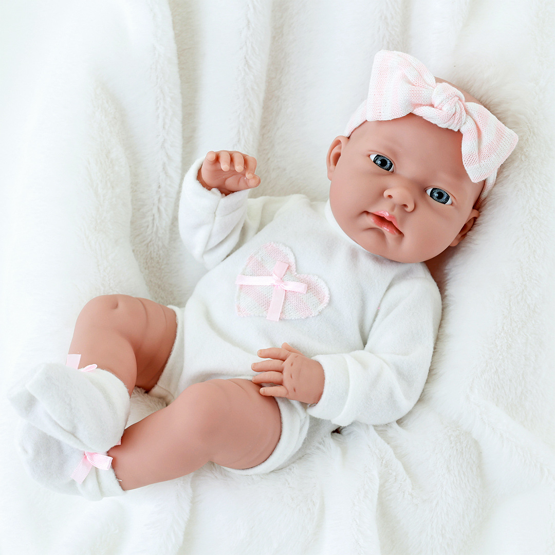 37cm cross-border best-selling rebirth doll, baby comfort toy, vinyl doll, simulation figurine, role-playing doll details Picture