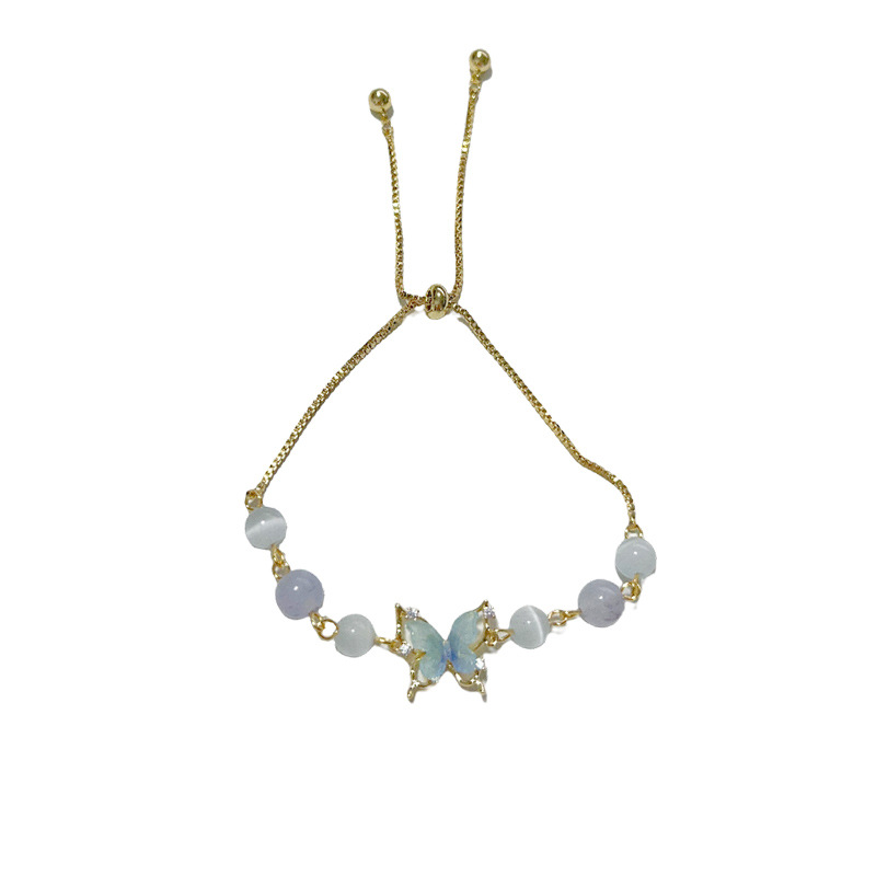 Super fairy light mariposa de lujo opal perlas perlas pulsera de cuerda dulce viento diseño de nicho versátil de alta calidad sentido de la mano Item Picture
