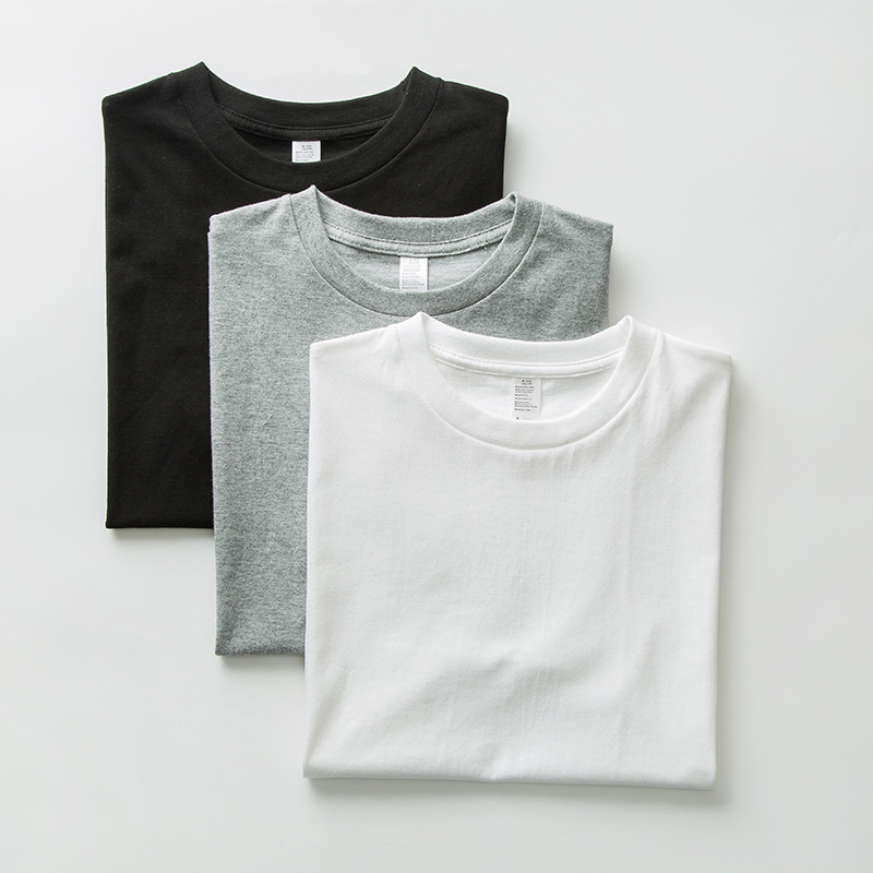 Heavy-duty solid color non-transparent 250g pure cotton round-neck short-sleeved T-shirt, thick pure white base layer T-shirt, men's and women's T-shirt top Application Scenario