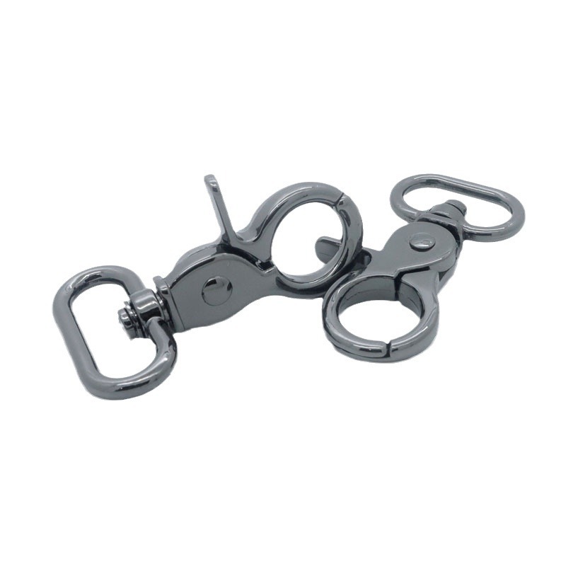 Luggage hardware rotating clamp buckle, bag shoulder strap hook, alloy crab buckle in stock and wholesale Item Picture
