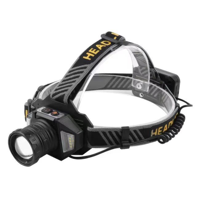 Cross-border blast laser blanco luz fuerte sensor faro recargable al aire libre pesca nocturna zoom multifuncional luz de emergencia de larga duración Item Picture