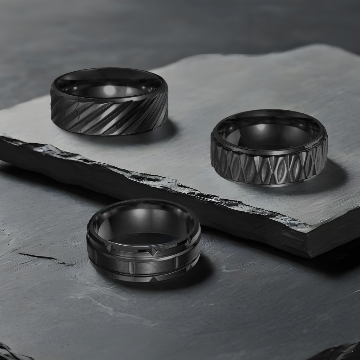 Amazon's new European and American style versatile and fashionable accessory ring, a simple and trendy men's ring and accessory set