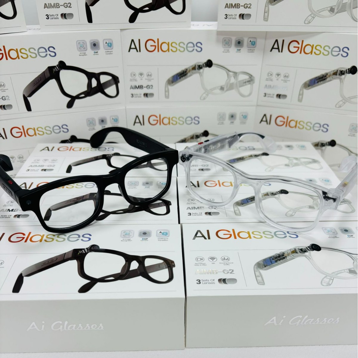 跨境AIMB-G2 AI智能眼镜同声翻译蓝牙听歌通话800w高清拍照录视频