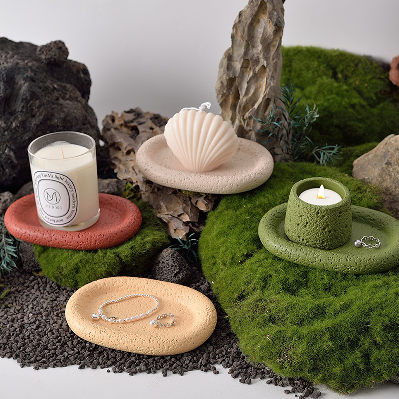 蜡烛杯空杯苔原扩香石无火香薰晶石室内持久家用精油香氛摆件细节图