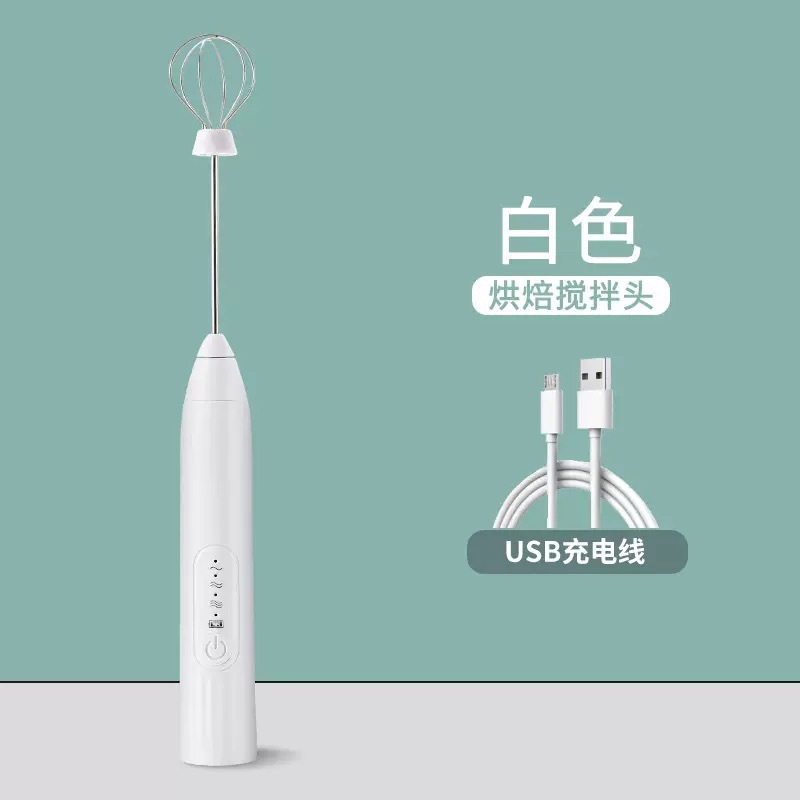 电动打蛋器牛奶奶泡器咖啡打泡器手持无线打发蛋清奶油蛋糕搅拌器细节图