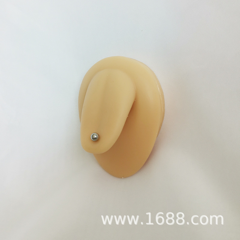 Soft silicone rubber simulation human tongue model, tongue nail display, puncture and perforation practice, medical display props details Picture
