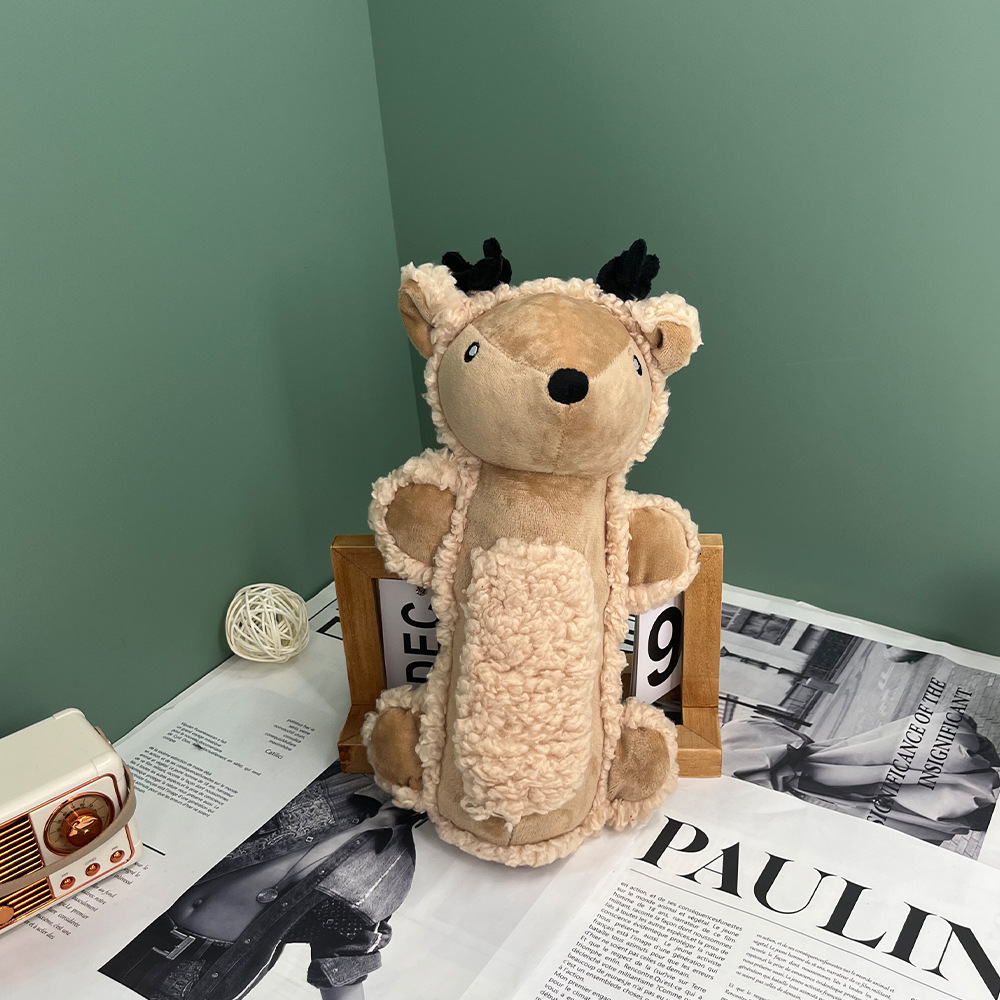 Pet training interactive plush vocal toys for dogs and cats to relieve boredom, stress and vent anger, tooth-cleaning and elk doll products details Picture