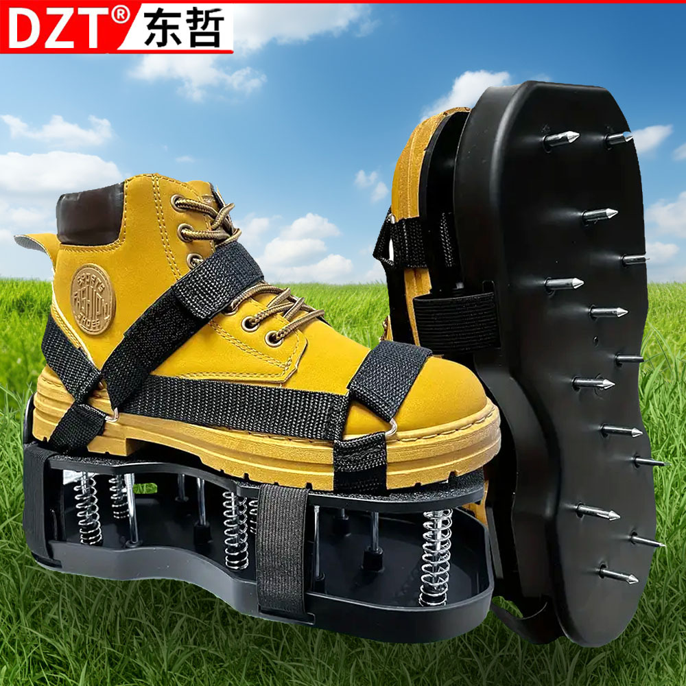 Garden soil loosening shoes, grass nail shoes, lawn inflatable, ventilated and oxygen-increasing shoes, self-leveling epoxy gardening tools Specification drawing