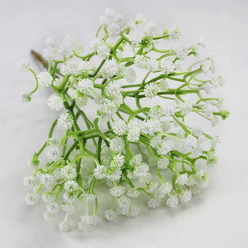 厂家直发跨境假花手捧花仿真绿植小单支满天星花束婚礼装饰品道具