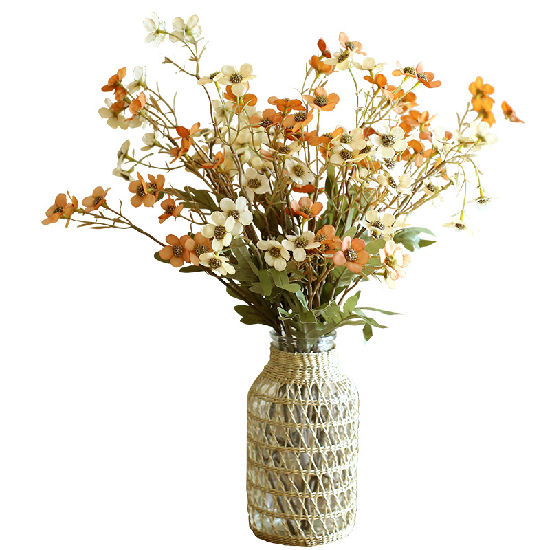 ins复古花艺田园小苏梅假花仿真花艺摆件客厅餐桌花摆花厂家批发白底实物图