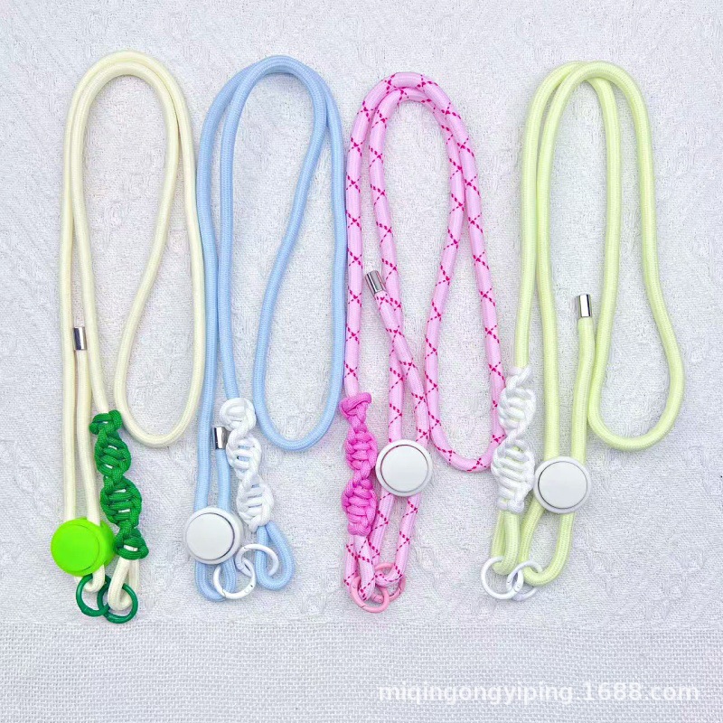 Long adjustable phone back clip crossbody lanyard that can be worn around the neck, phone case shoulder strap lanyard, double-button doll lanyard Specification image