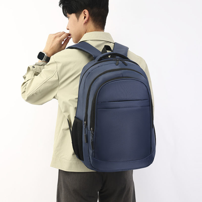 Business backpacks for men, wholesale company gift bags, student computer schoolbags, solid color and simple daily commuting backpacks Specification image