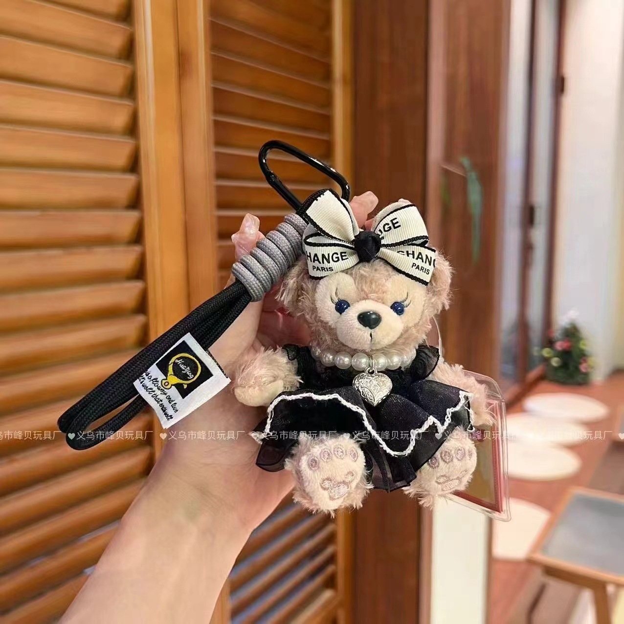 Shirley Rose bag pendant, Daphne Bear car keychain, doll, plush doll, birthday gift for men and women Specification image